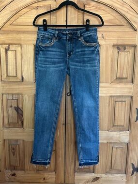 GRACE In LA Midrise Embroidered Denim